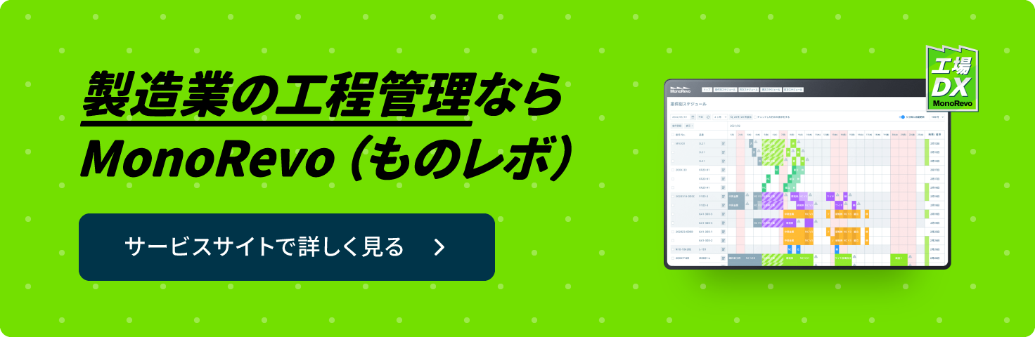 製造業の工程管理ならMonoRevo（ものレボ）